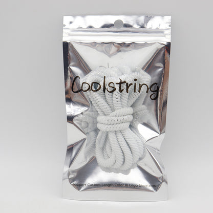 Weiou Official Hot Sale Top10 Fancy Glitter Shiny Round Sparkle Unique Bootlaces Metallic Spiral Wire Shoelaces