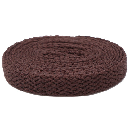 Weiou Wholesale Shoe Accessories Support Custom Length And Color Cheap 8mm Width Flat Cotton Fabric Mesh Shoelaces