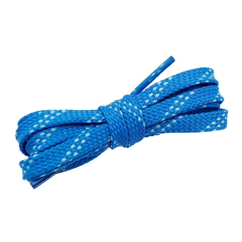 0.8cm Flat Shape Polyester Laces 2 Colors Fashion Wear Casual Sports Shoelaces Charm Wholesale Customization Suitable for Public